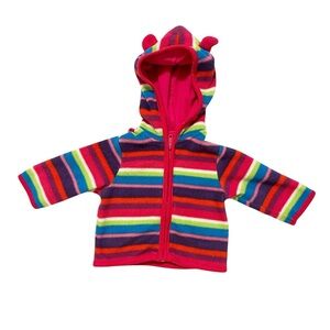 The Children’s Place Fleece zip up Multi-Colored Infant Jacket size 3-6mths.